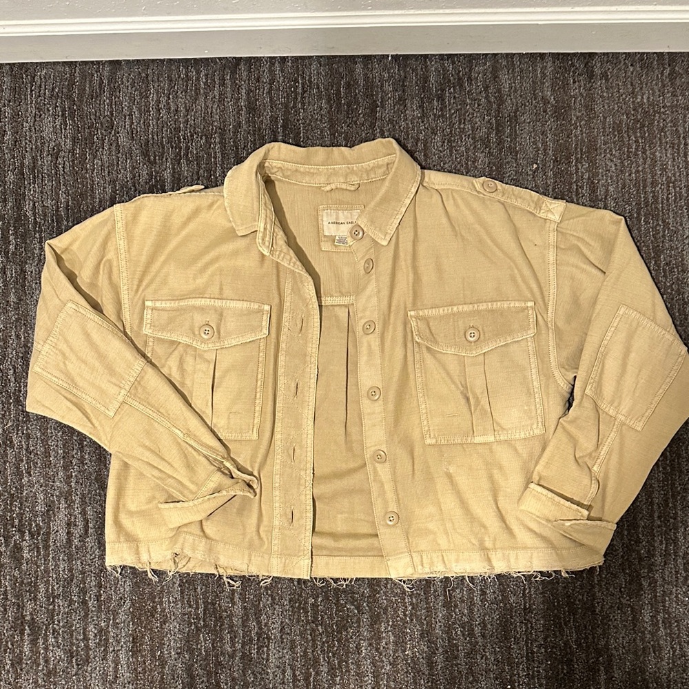 NWOT American Eagle Cropped Shacket